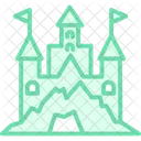 Hilltop Duotone Line Icon Icon