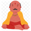 Hindu Pandit Vedic Rituals Old Man Icon