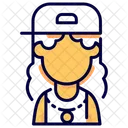 Hip Hop User Woman Icon