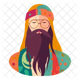 Hippie man  Icon