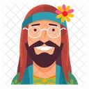 Man Hippie Lifestyle Icon