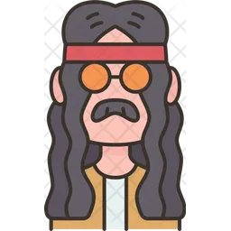 Hippie Man  Icon