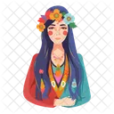 Hippie woman  Icon