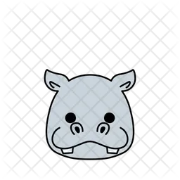 Hippo Emoji  Icon