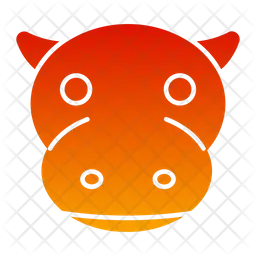 Hippo Face  Icon