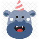 Hippo Animal Birthday Icon