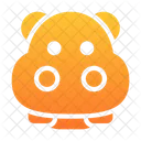 Hippo Head Fangs Head Icon