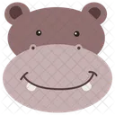 Hippo Animal Face Animal Head Icône