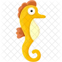 Hippocampus Cartoon Fish Icon