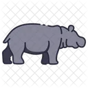 Cartoon Hippopotamus Icon