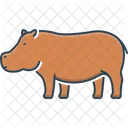 Hippopotamus Semi Aquatic Mammal Mud Icon