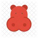 Hippopotamus Face Face Animal Icône