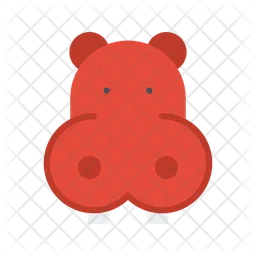 Hippopotamus Face  Icon