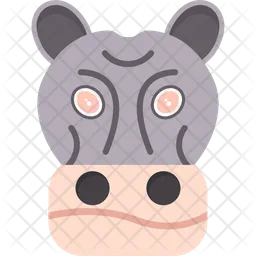 Hippopotamus Face  Icon