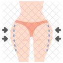 Liposuction Hip Woman Icon