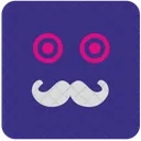Hipster Glasses Mustache Icon