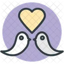 Hipster Mask Heart Icon