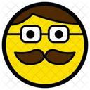Hipster Moustache Face Icon