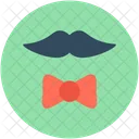 Hipster Moustache Bowtie Icon