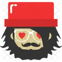 Hipster Avatar Love Icon