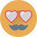 Hipster Glasses Moustache Icon