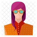 Hipster Girl Avatar Icon