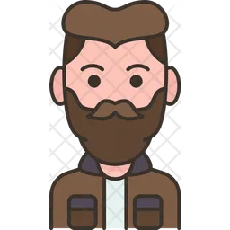 Hipster Man  Icon