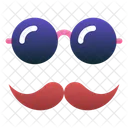 Hipster Mask Sunglasses Shades Icon