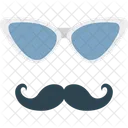 Hipster Mask Glasses Moustache Icon