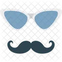 Hipster Maske Brille Schnurrbart Symbol