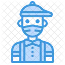 Hipster  With Facemask  Icon