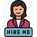 Hire Me Job Search Candidate Icon