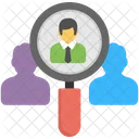 Person Hiring Magnifying Icon