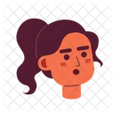 Hispanic Ethnicity Young Adult Woman Blushing Cheeks Surprised Female アイコン