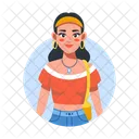 Hispanic Fashion Character Person Icon