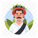 Hispanic Man Character Person Icon