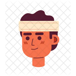 Hispanic man in headband  Icon