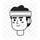 Hispanic man in headband  アイコン