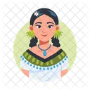 Hispanische Frau Charakter Person Icon