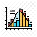 ヒストグラム、ビッグデータ アイコン