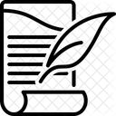 Histoire Parchemin Defilement Icône