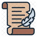 Historia Documento Antiguo Icono