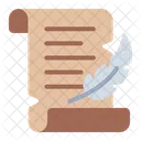 Historia Documento Antiguo Icono