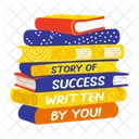 Historia De Sucesso Livros Cadernos Ícone