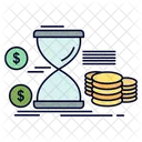 Reloj De Arena Gestion Dinero Icon