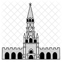 Half Tone Kremlin Illustration Historic Fortress Moscow Landmark Icon