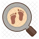 Historical Evidence Find Foot Print Detective Icon