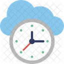 History Clock Cloud Icon