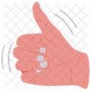 Hitchhiking Tramping Thumbs Up Icon