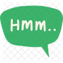 Hmm Speech Bubble  Icon